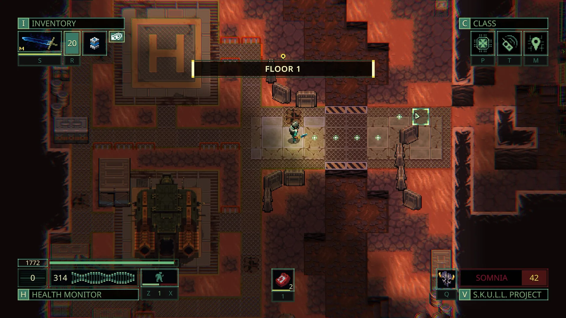 Tile-based turn combat screen readable on Steam Deck